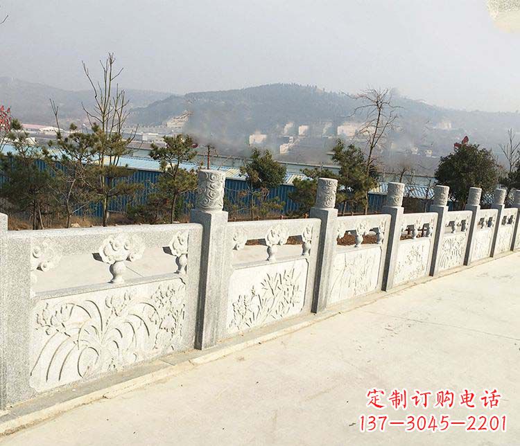 河南大理石护城河栏板石雕