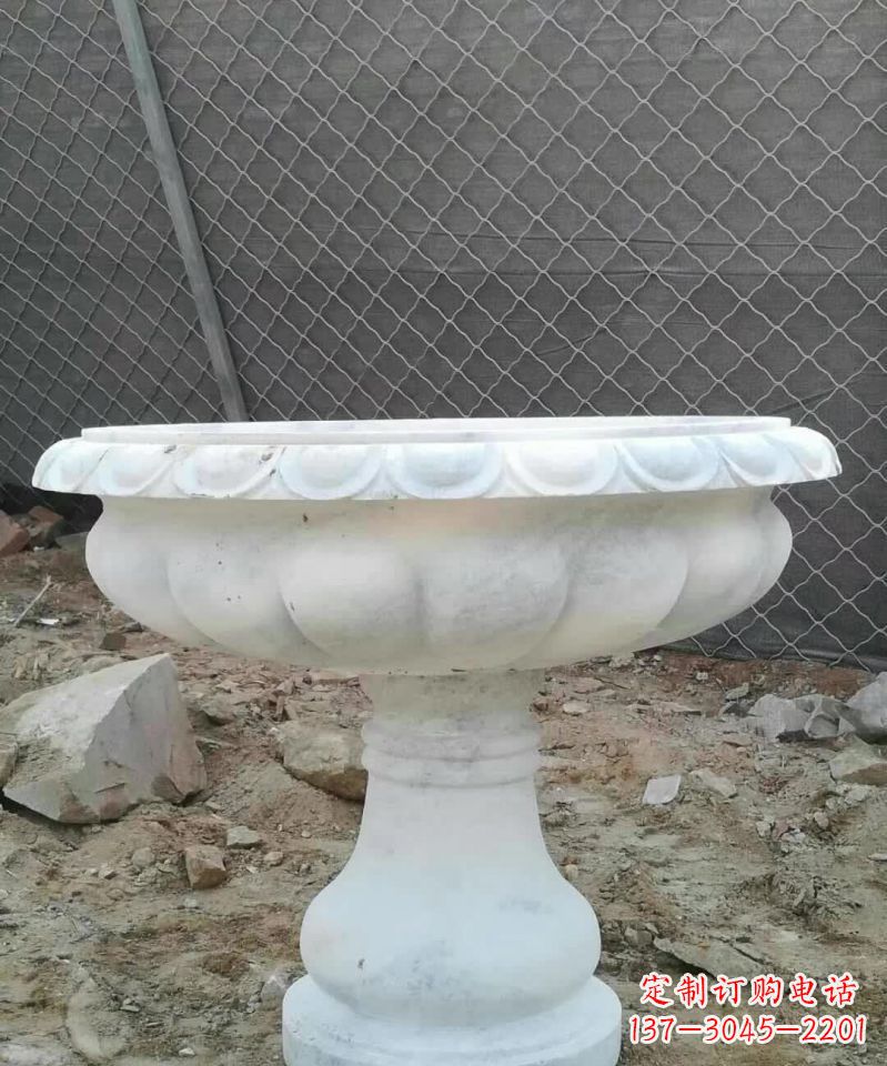 河南大理石花盆雕塑