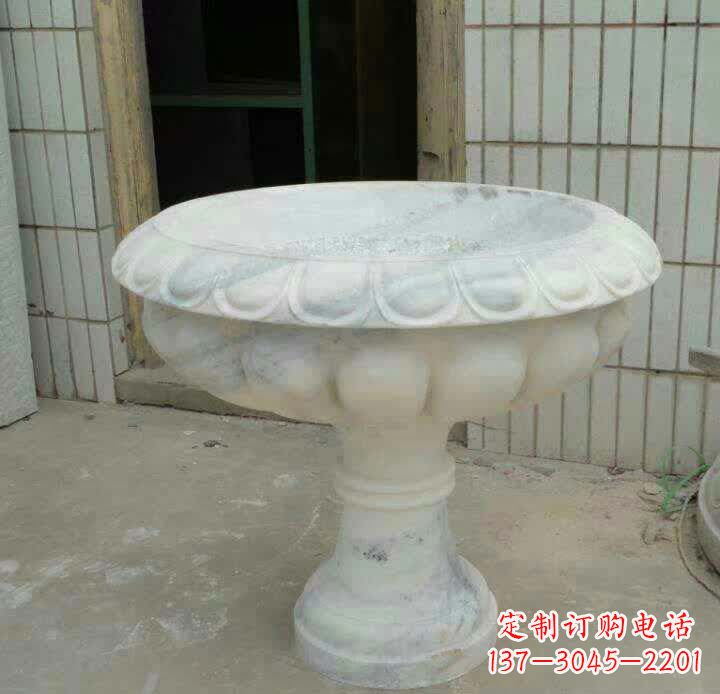 河南大理石花盆雕塑精美绝伦,艺术风采