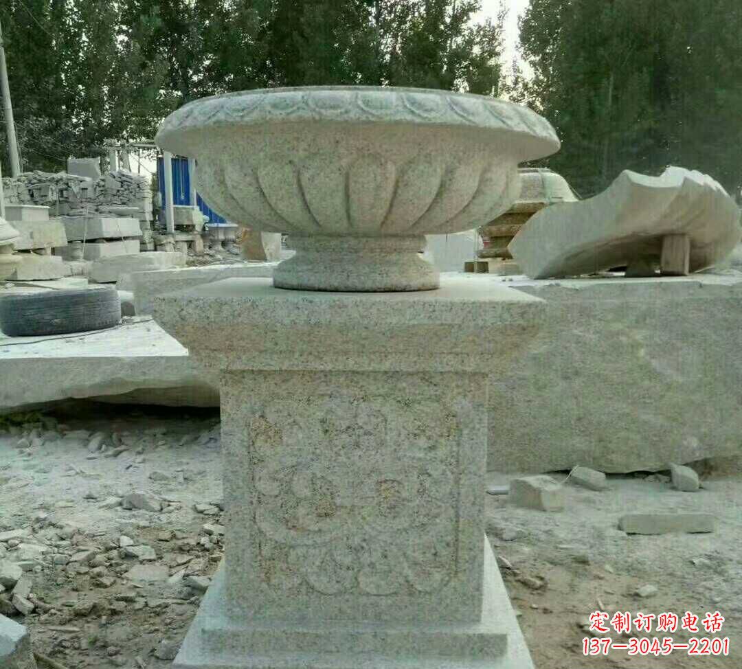河南大理石花盆雕塑