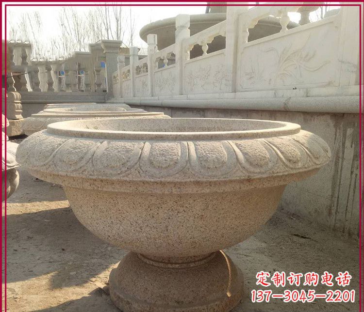 河南大理石花盆雕塑