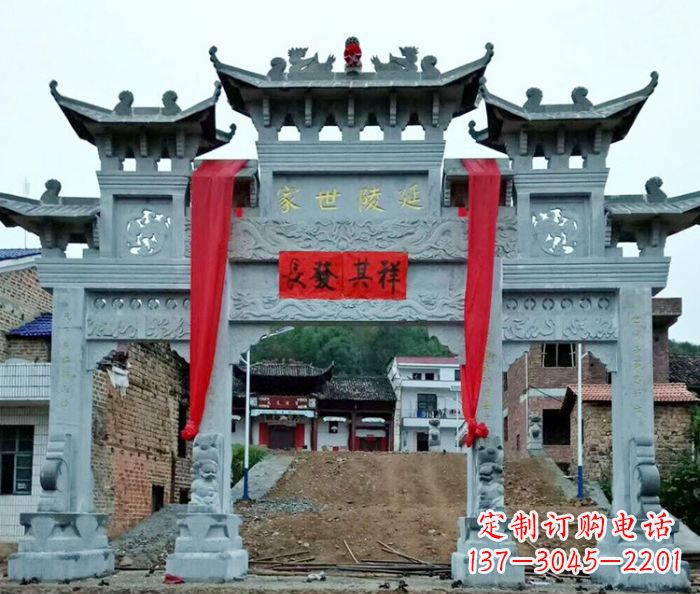 河南大理石景区石雕牌坊 (4)