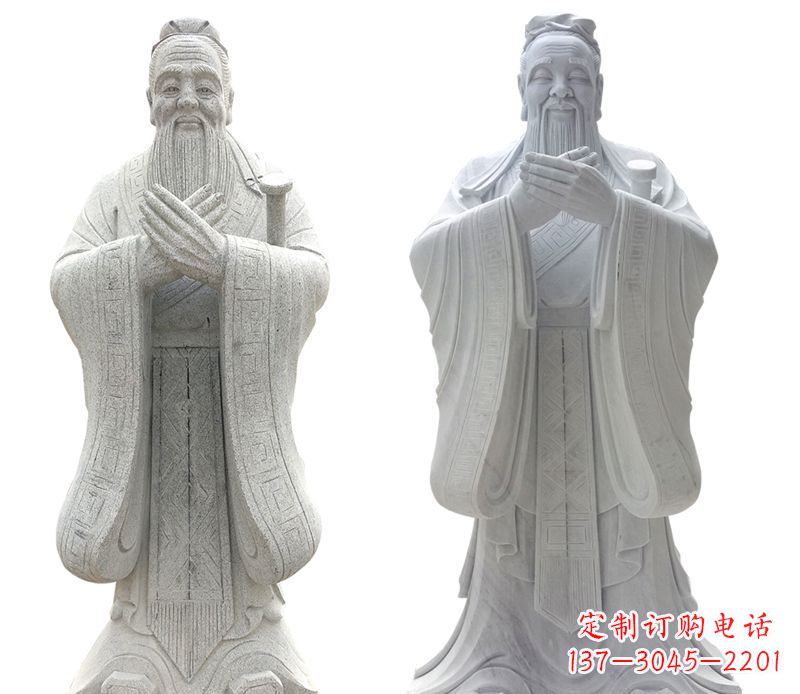 河南大理石孔子行教像古代名人石雕