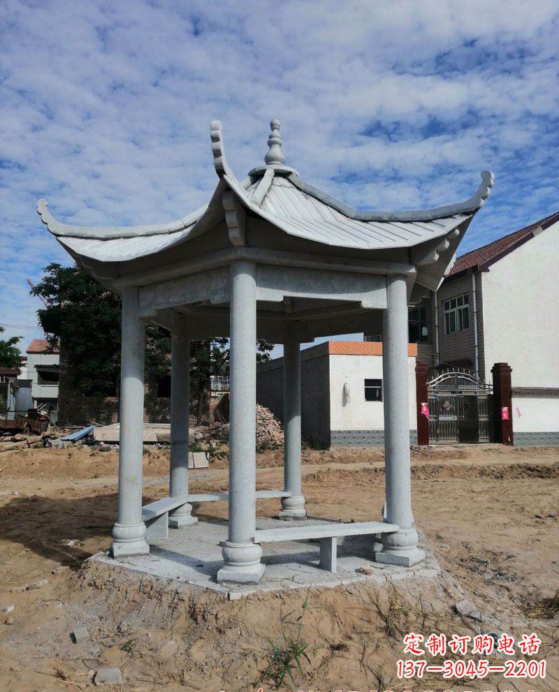 河南典雅大理石凉亭雕塑