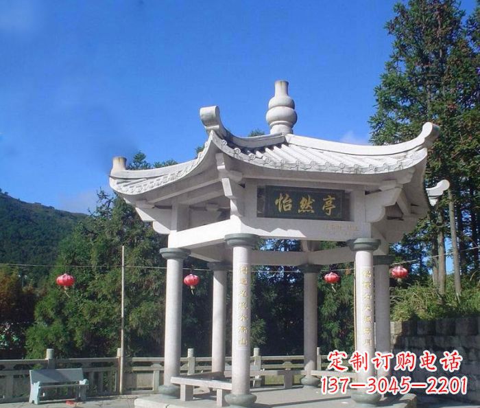河南精美大理石凉亭雕塑