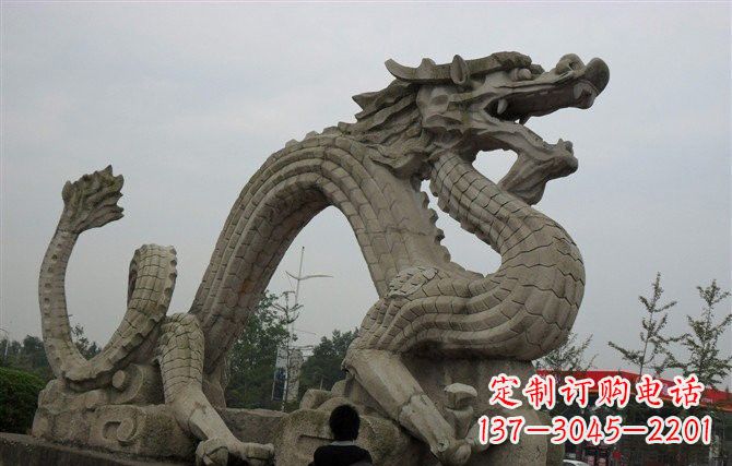 河南大理石龙雕塑 (2)