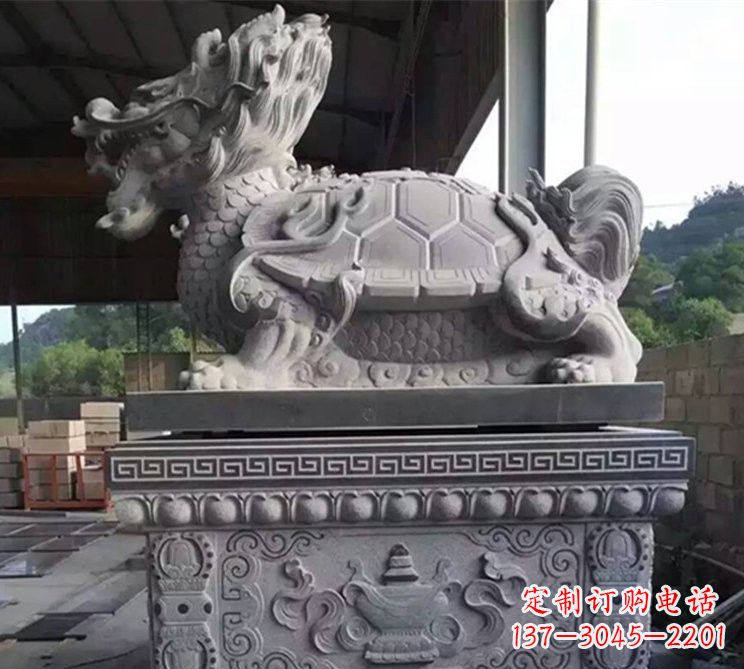 河南大理石龙龟石雕
