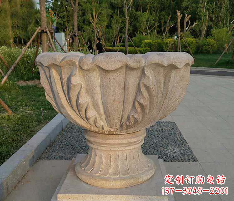 河南大理石欧式花钵雕塑