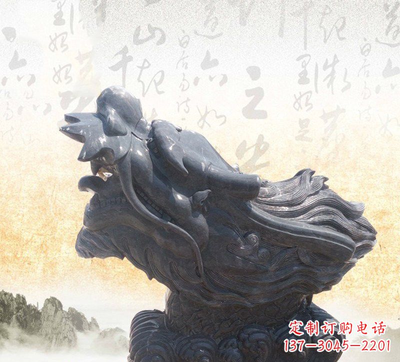 河南新潮大理石龙头雕塑