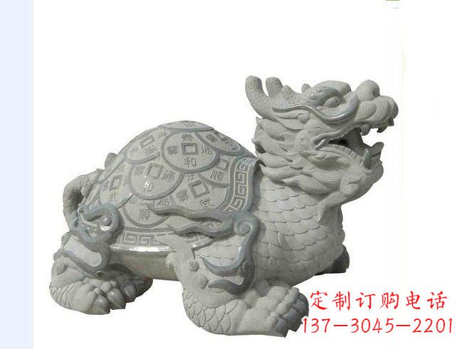 河南大理石招财龙雕塑