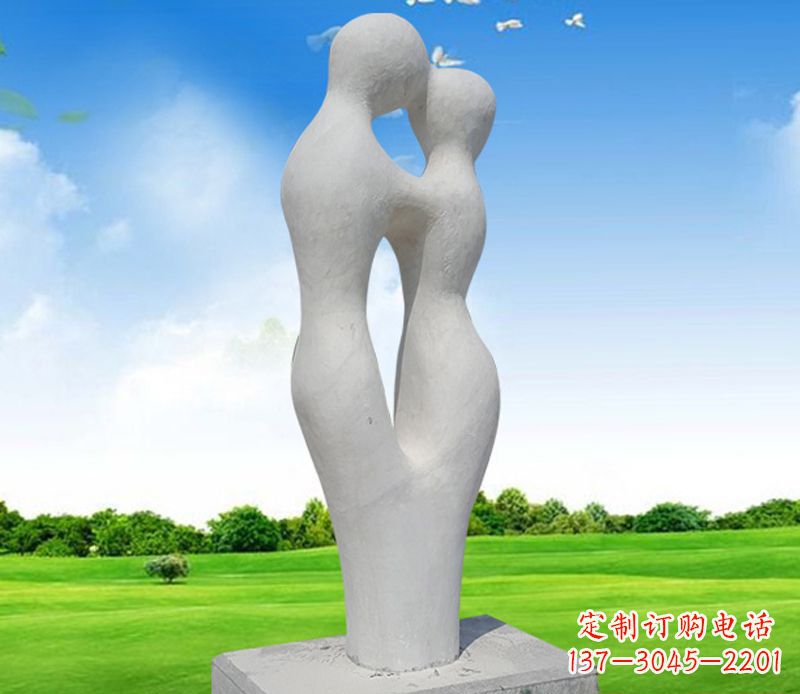 河南情侣石雕,永恒的爱恋