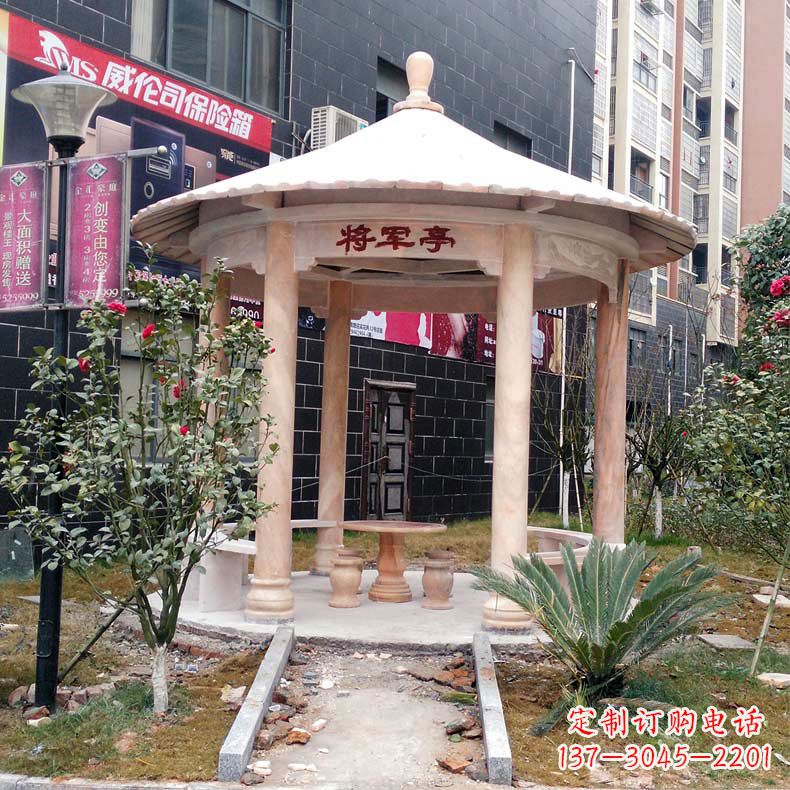 河南大理石庭院石凉亭