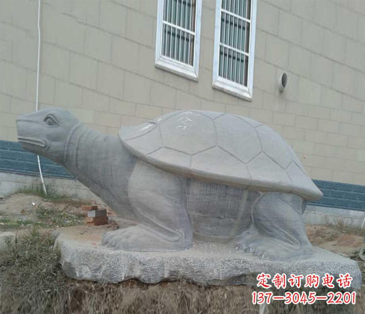河南大理石乌龟石雕精美的古典风格装饰