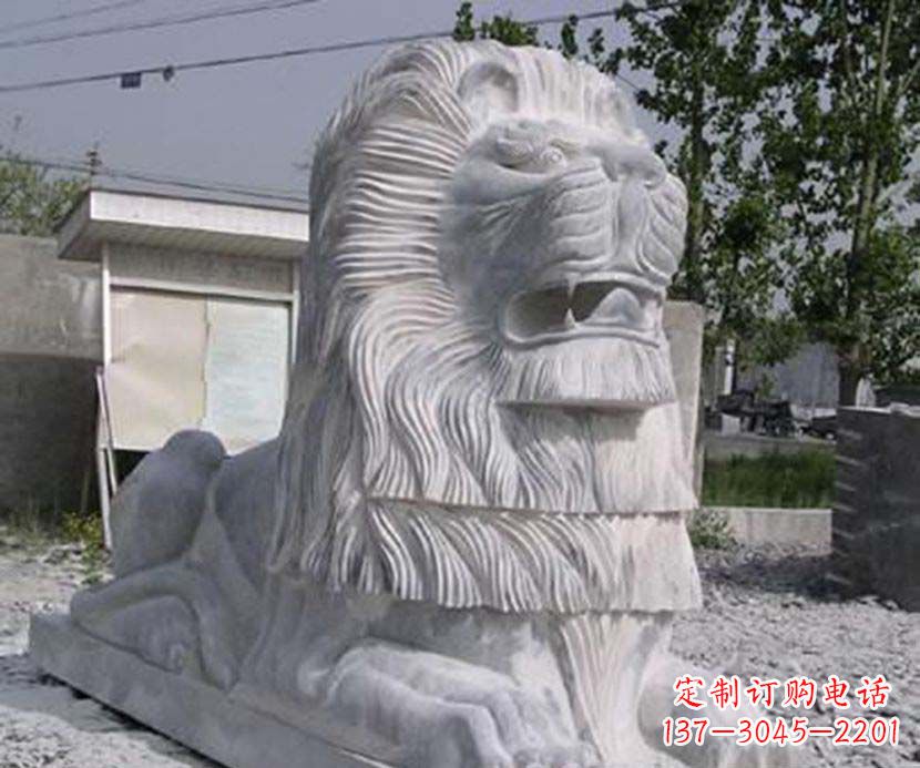 河南大理石西洋狮子石雕塑