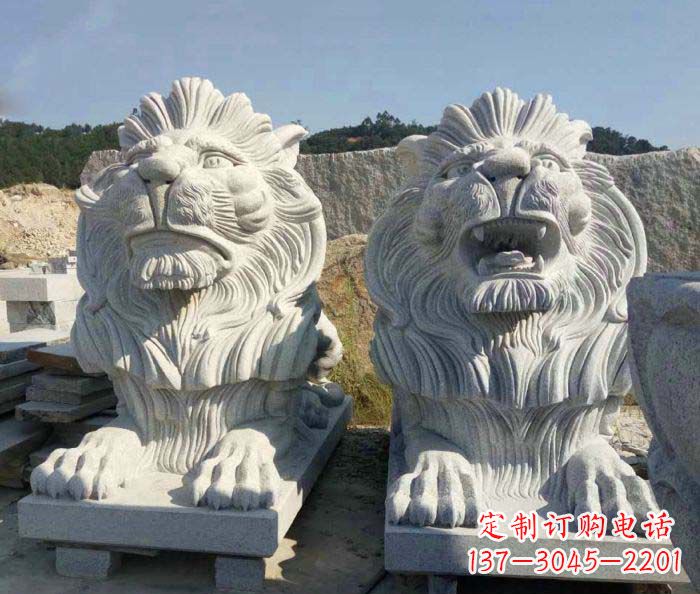 河南大理石西洋欧式石狮子