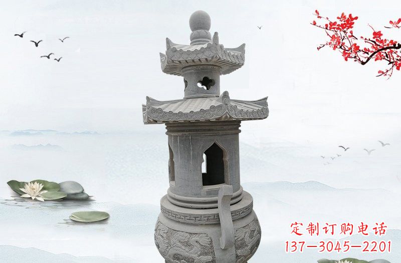 河南精美工艺石香炉雕塑