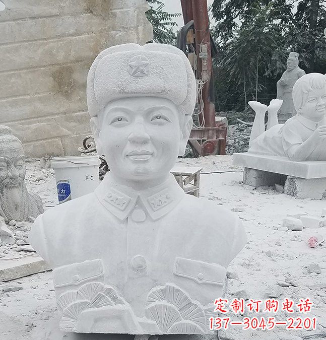 河南大理石校园雷锋头像雕塑