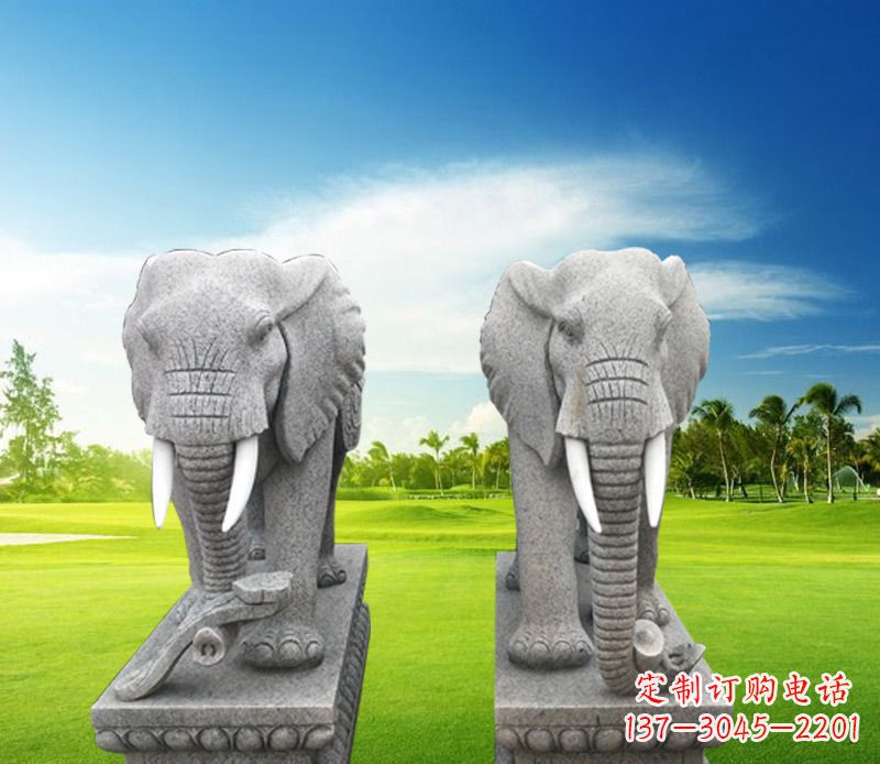 河南精美大象雕塑,招财进宝