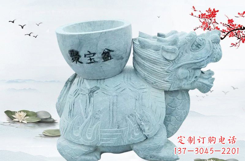河南大理石招财龙雕塑