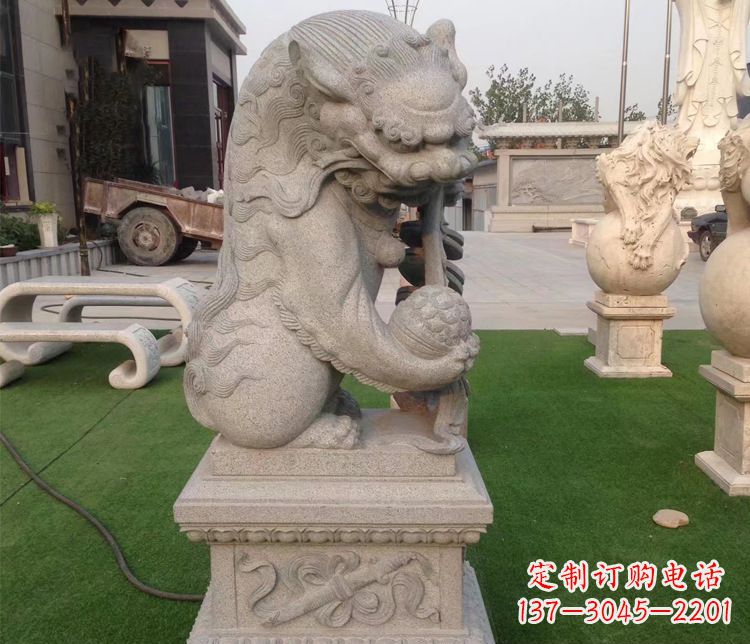 河南优雅精致的大理石独角兽雕塑