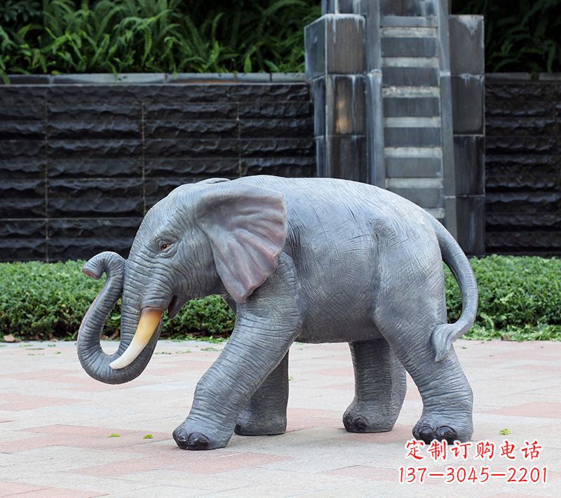 河南精美大象石雕