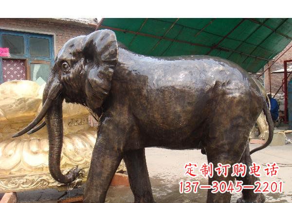 河南精美大象铜雕塑