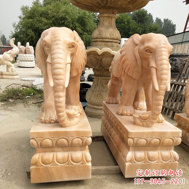 河南大象石雕艺术品