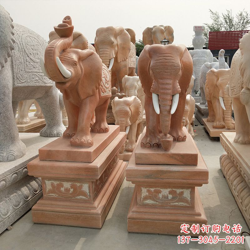 河南山石大象雕塑