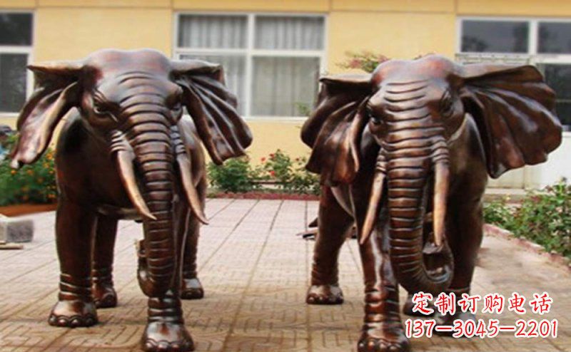 河南大象铜雕艺术塑像