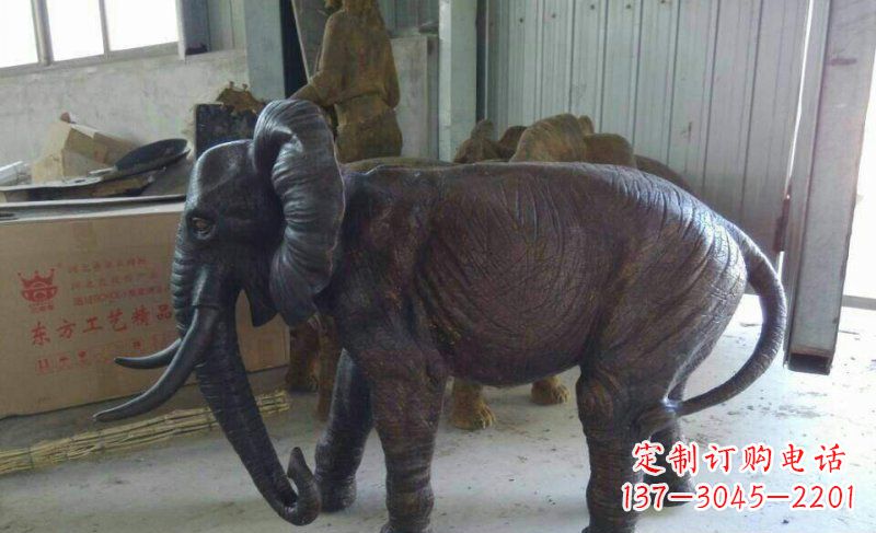 河南大象铜雕 动物雕塑