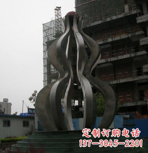 河南优雅大气的不锈钢葫芦雕塑