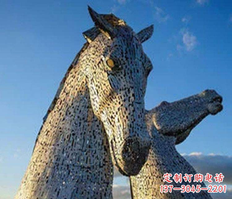 河南大型不锈钢抽象马雕塑