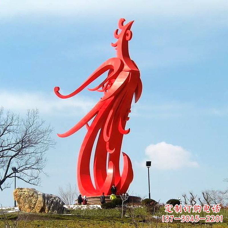 河南凤凰不锈钢雕塑,增添景区魅力