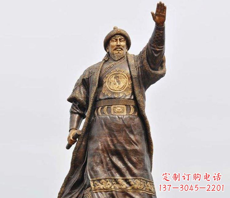 河南大型成吉思汗铜雕