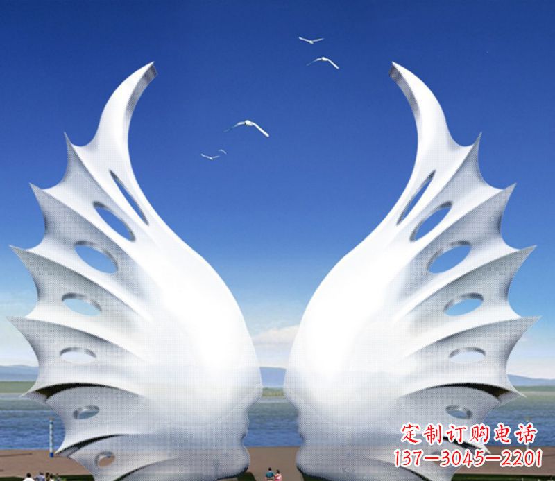 河南不锈钢翅膀雕塑