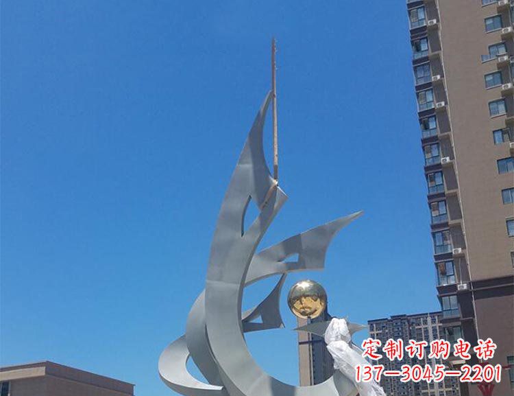 河南精美特大不锈钢凤凰雕塑