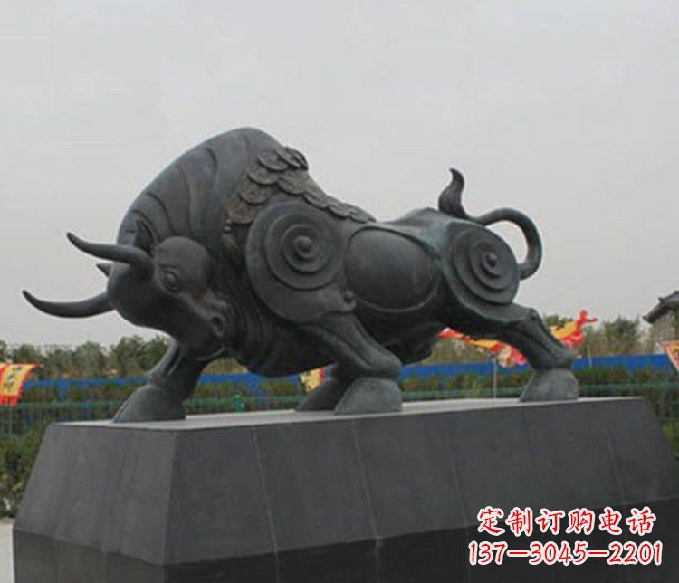 河南大型动物雕塑铜雕牛摆件