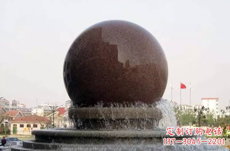 河南大型风水球喷泉石雕