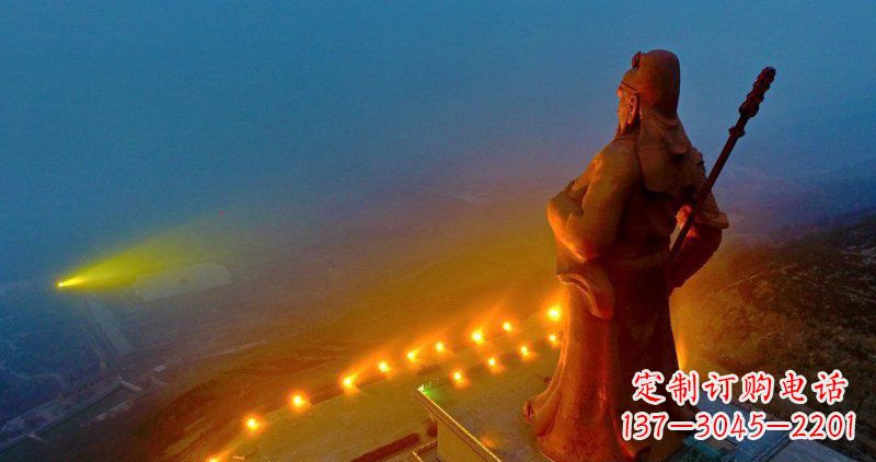 河南大型关公园林景观玻璃钢雕塑