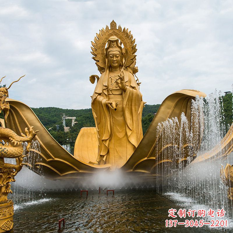 河南大型观音铜雕景观雕塑