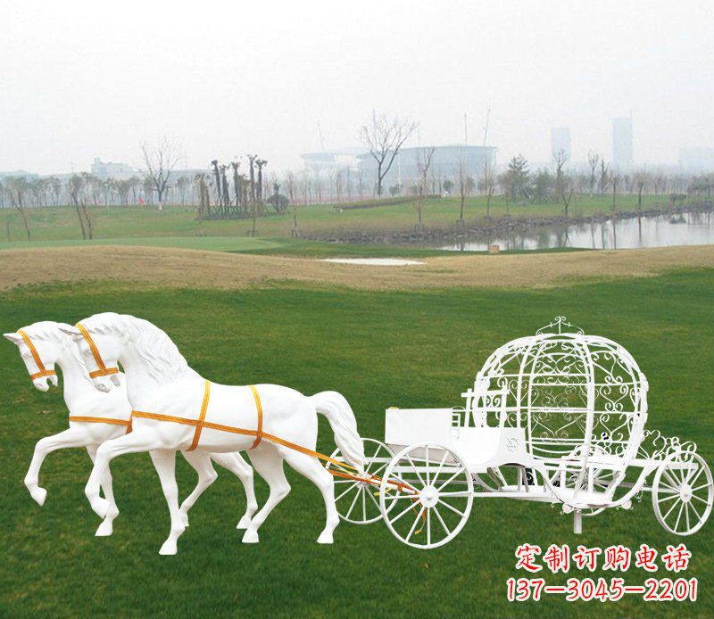 河南大型欧式马车动物玻璃钢雕塑