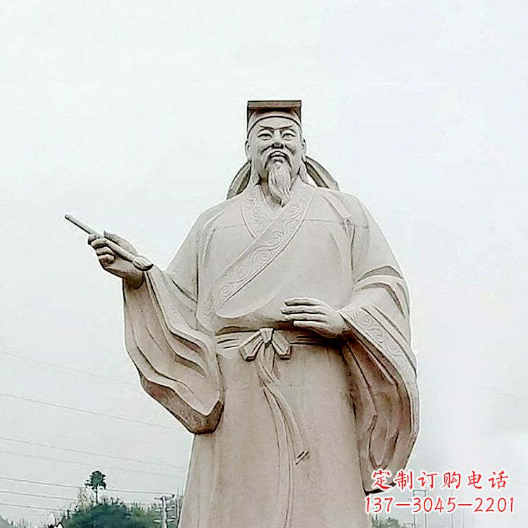 河南精美石雕王羲之景观雕塑