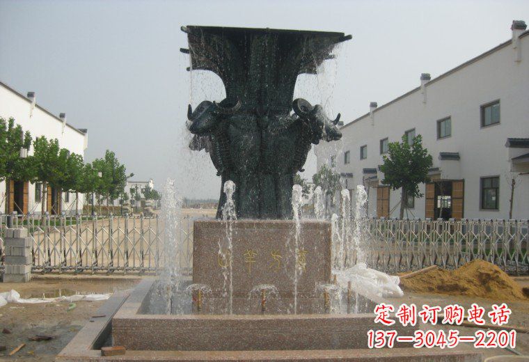 河南精美铜制喷泉雕塑