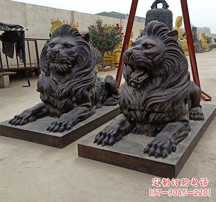 河南大型铸铜狮子雕塑