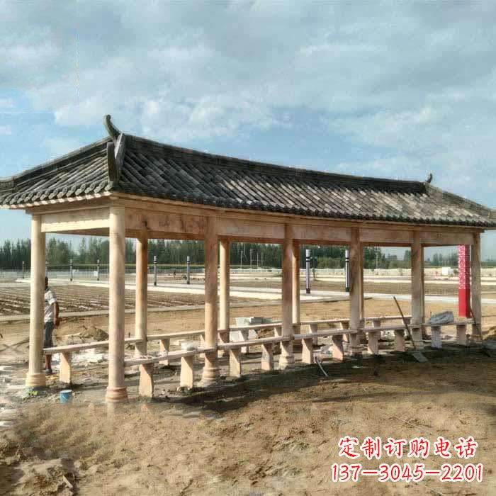 河南带瓦石雕长廊
