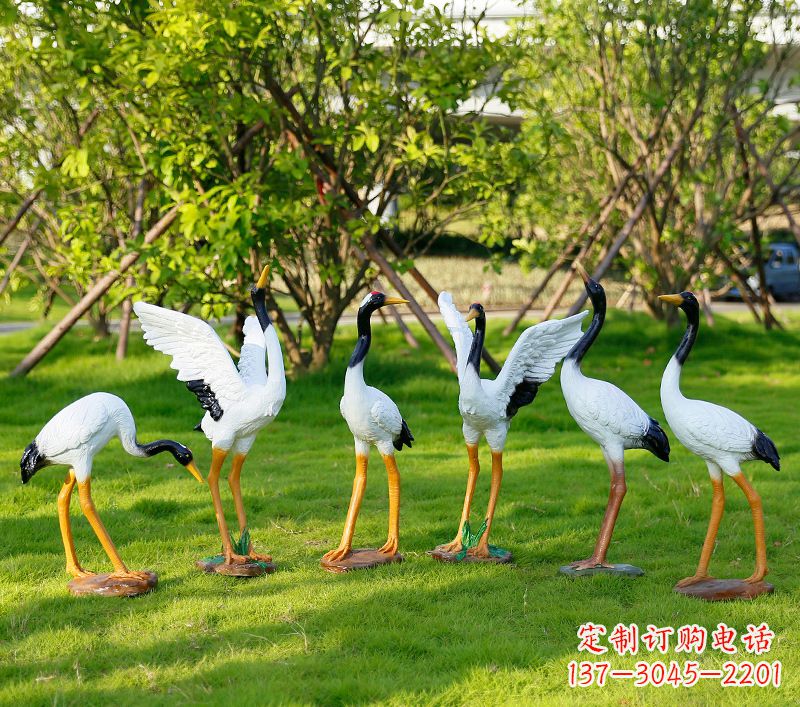 河南丹顶鹤抽象雕塑