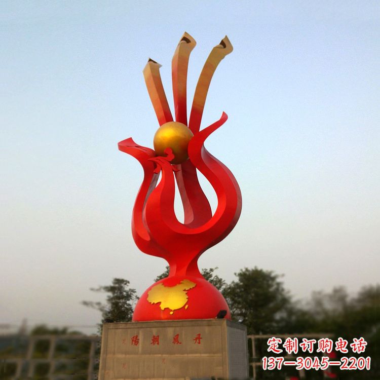 河南精美不锈钢凤凰雕塑