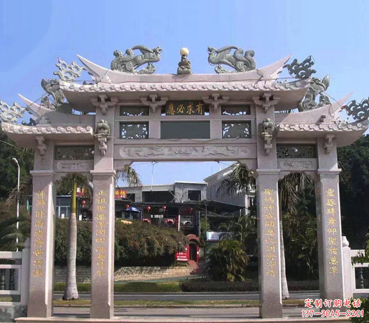 河南精美石雕牌坊雕塑——传承文化的艺术精品