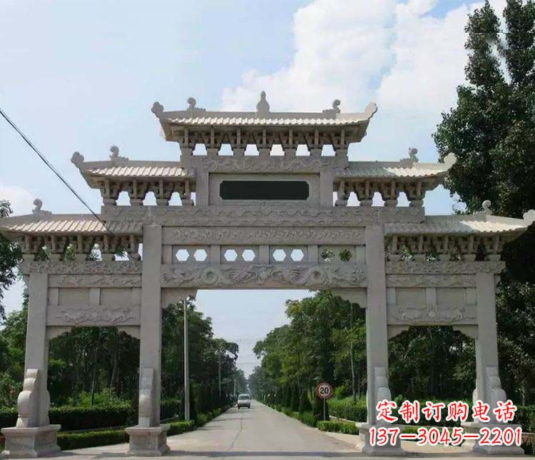 河南定制牌坊雕塑,传承中国传统文化