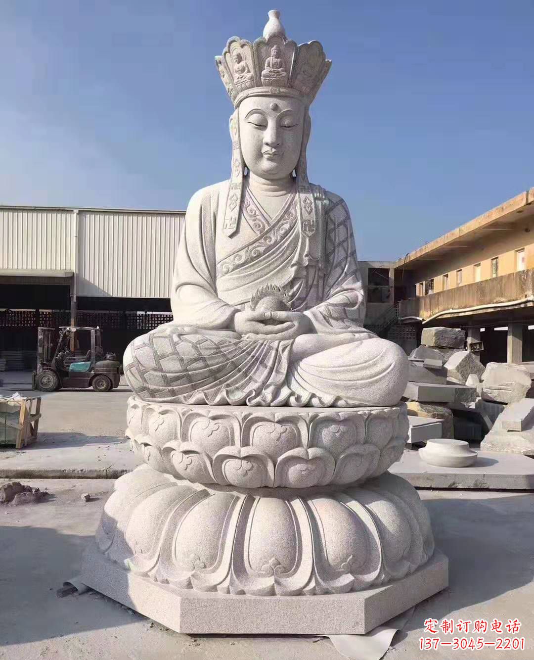 河南精美雕塑——地藏王石雕佛像摆件